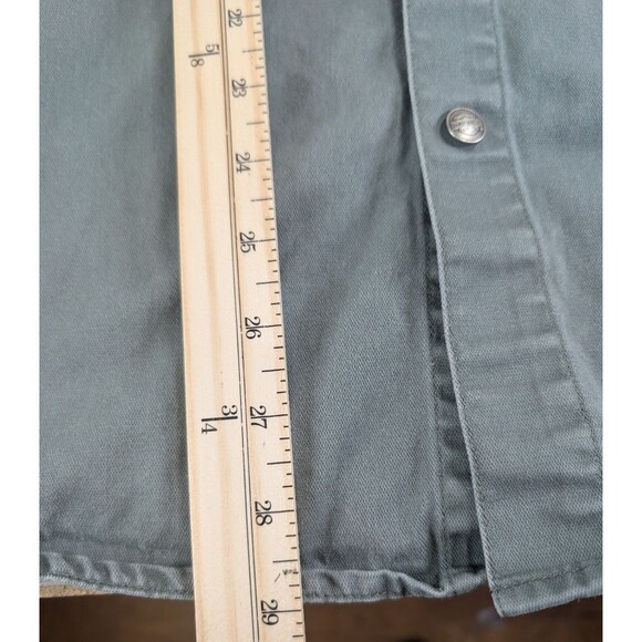 Harley Davidson Army Green Canvas Embroidered Logo Vest Jacket Men's Sz L Large - Picture 6 of 12